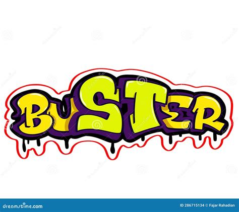 Buster Text Tagging Word Clip Art Stock Illustration - Illustration of circle, drawing: 286715134