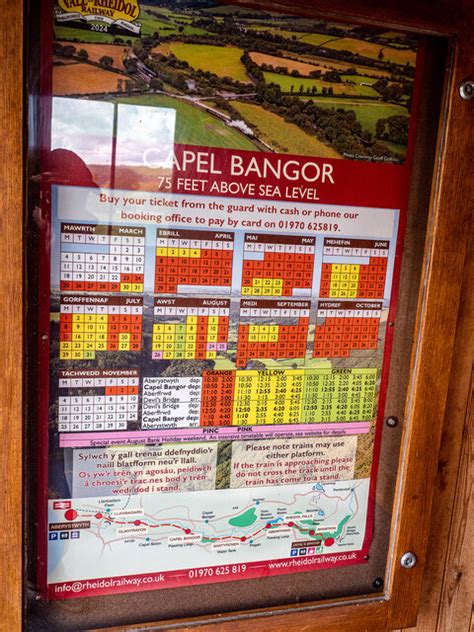 Vale of Rheidol Railway timetable poster... © John Lucas :: Geograph Britain and Ireland