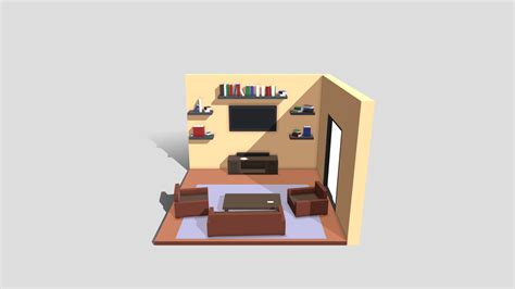 Isometric Low Poly Living Room - Download Free 3D model by Atlas ...