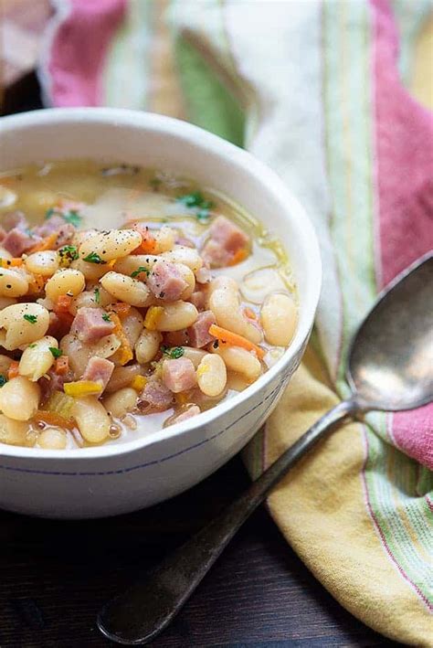 White Bean and Ham Soup Recipe from bunsinmyoven.com