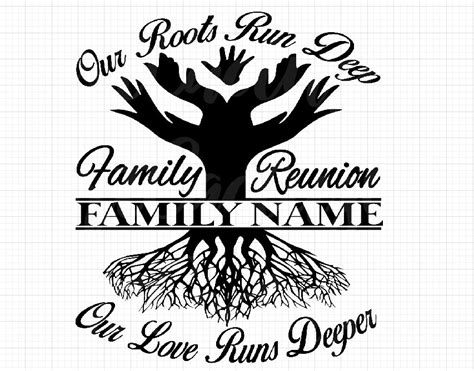 Family Reunion Tree Silhouette Clip Art