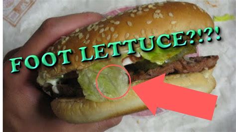 BURGER KING FOOT LETTUCE IN THE BURGER!!!! - YouTube