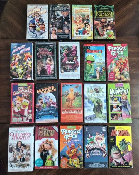 HUGE JIM HENSON VHS lot Labyrinth Dark Crystal Witches Muppets Fraggle ...