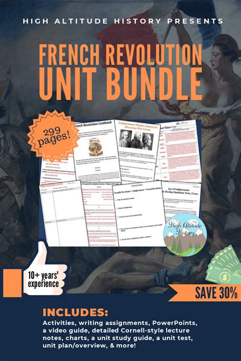 the french revolution unit bundle includes activities, writing assignment and powerpoints for ...