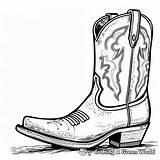 Cowboy Boot Coloring Pages  Free & Printable sketch template