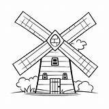Windmill Drawing For Kids sketch template