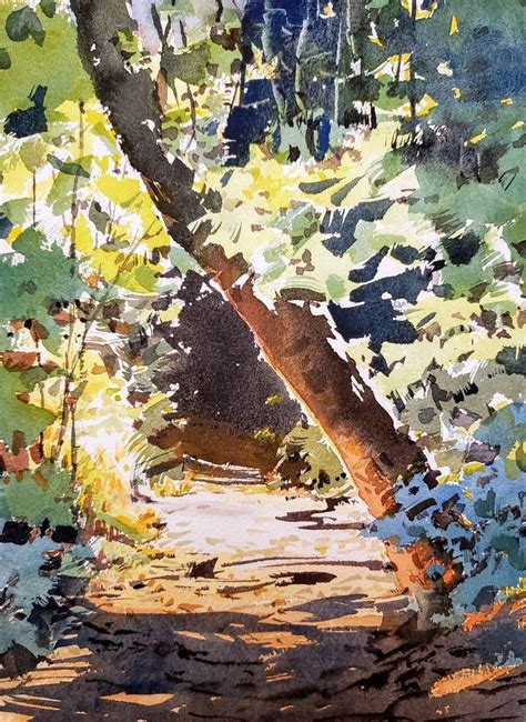 Into the forest. Watercolor painting | Landscape, Watercolor landscape paintings, Watercolor ...