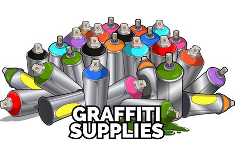 Graffiti Art Supplies in Vector | Creative Market