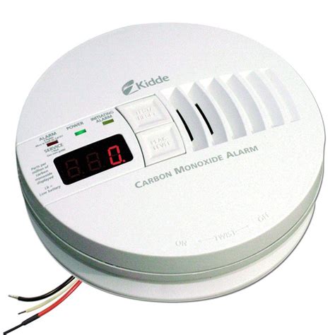 Kidde Hardwired Interconnectable 120-Volt Carbon Monoxide Alarm with Digital Display and Battery ...