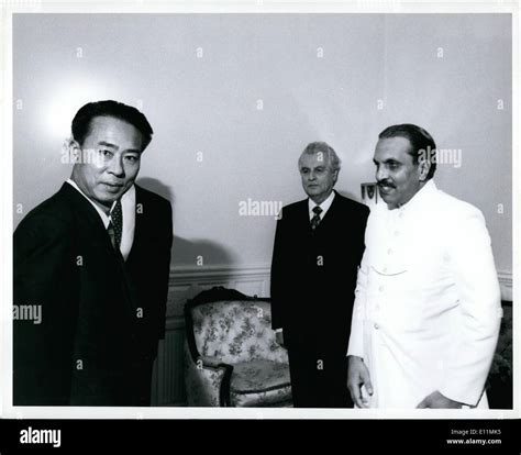 Nov. 11, 1978 - Gen. Zia Ul Haq of Pakistan receiving the North Korean ambassador. Islamabad ...