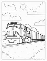 Train Coloring Pages sketch template