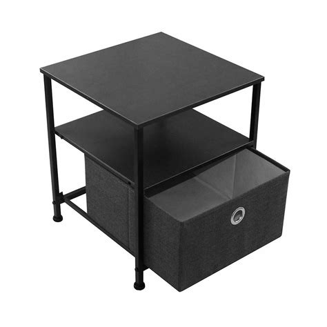 1-Drawer Nightstand with Shelf Storage - Bedside Furniture & Accent End ...