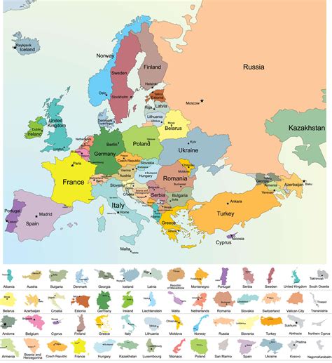 Europe Map - Guide of the World