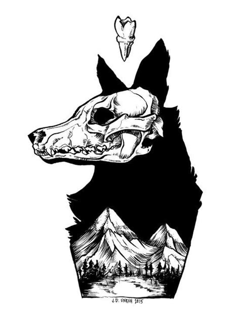 Resultado de imagen para dog skeleton draw | Skull art, Wolf art, Mountain art print