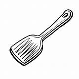 Premium Vector  Hand Drawn Coloring Book Outline Of spatula sketch template