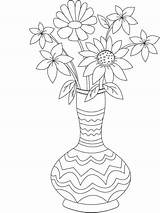Flower Vase Coloring Pages  Cool sketch template