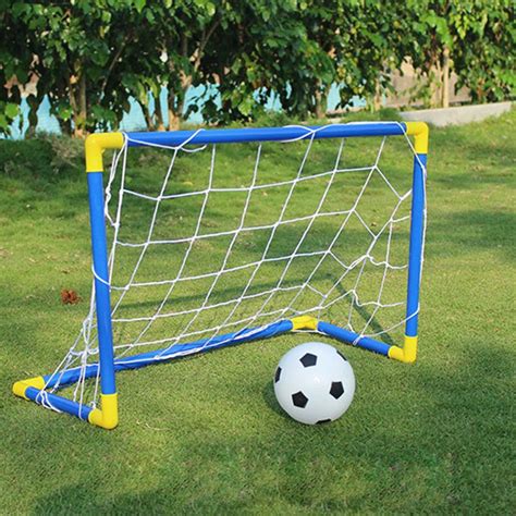 Soccer goal child Indoor Mini Folding Football Soccer Goal Post Net Set Pump Kids Sports Outdoor ...