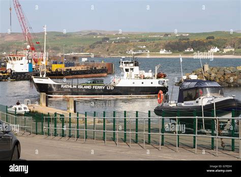 Rathlin Island ferry - "Canna" in Ballycastle Harbour, Ballycastle ...