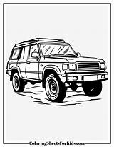 SUV Coloring Pages For Kids  Sheets sketch template