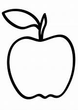 Coloring Pages  Apple Page For Kids sketch template