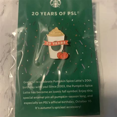 2023 STARBUCKS LIMITED Edition 20 Years of PSL Pumpkin Spice Latte Pin Sealed $8.00 - PicClick