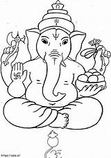Lord Ganesha 6 coloring Page sketch template