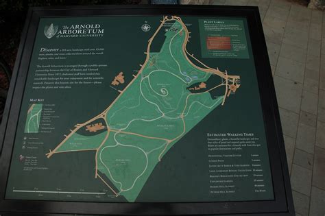 Arnold Arboretum: Map of the grounds at the Arborway Gate | Flickr