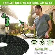 Expandable Garden Hose 100 Ft With 10 Function Spray Nozzle - Hose With ...