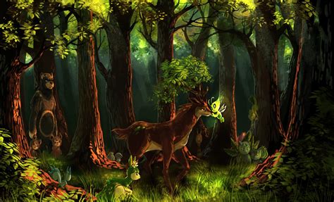 🔥 Download Grass Pokemon Wallpaper And Background Image Id by @christinek83 | Pokemon Forest ...