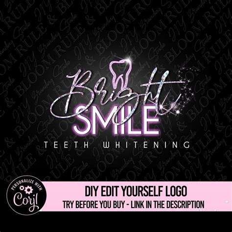 Teeth Whitening Logo, Dental Teeth Whitening Logo Design, Dental Clinic Logo, Premade Dental ...