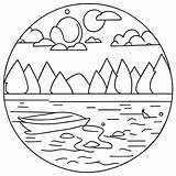Easy Lake coloring Page free printable Pages For Kids Images  sketch template