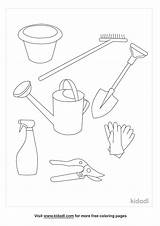 Gardening Tools Coloring Pages sketch template