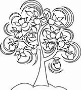 Apple Tree Coloring Pages – Printable FREE sketch template