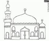 Mosque With Domes And minaret coloring Page Printable Game  Coloring sketch template