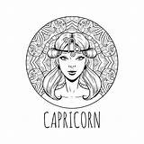Zodiac Coloring Page Printable Signs For Women  sketch template