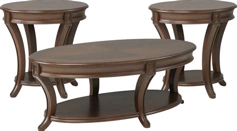 Veckerton Brown Cherry 3 Pc Table Set - Rooms To Go Blue Living Room Decor, Pc Table, Rooms To ...
