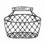 Premium Vector  Straw wicker basket Hand Drawn Doodle Style sketch template