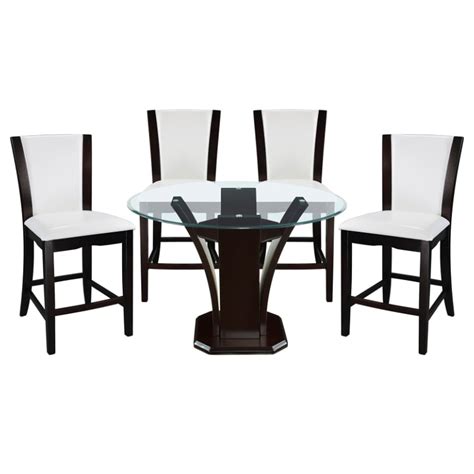 Homelegance Daisy 710-36RD48*5W Contemporary 5-Piece Counter Height ...