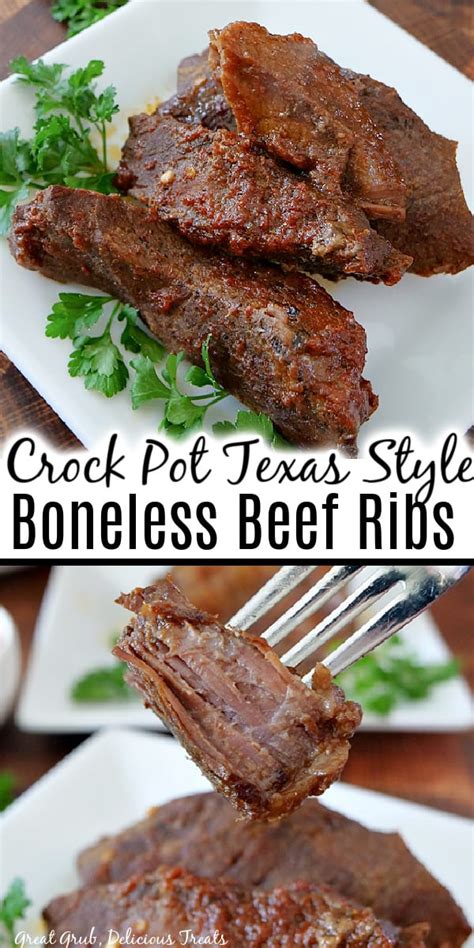 Crock Pot Texas Style Boneless Beef Ribs