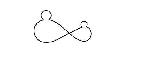 Infinity logo of two bodies holding hands