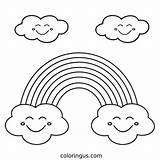 Rainbow Outline Printable Coloring Pages sketch template
