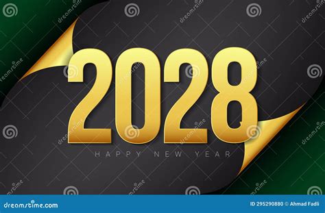 2028 Happy New Year Background Design Stock Vector - Illustration of ...