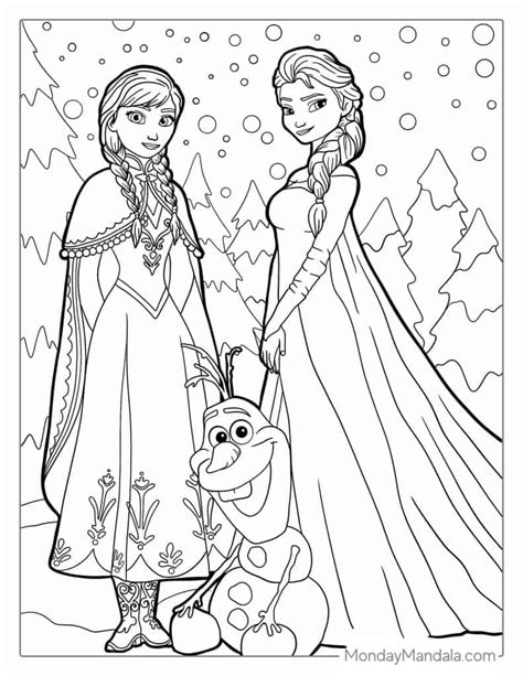 Frozen Printables Coloring Pages Free