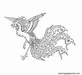 Phoenix Tattoo Coloring Pages Sketch Page sketch template