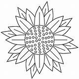 Very Easy Sunflower Coloring Page  Free Printable Pages For Kids sketch template