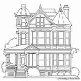 Victorian Houses Coloring Pages  Free & Printable sketch template