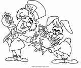 Mad Hatter March Hare Coloring Page  Free Printable Pages sketch template