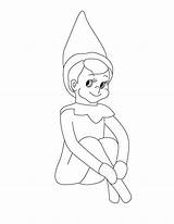 Elf On The Shelf Coloring Sheets  Activity Shelter sketch template