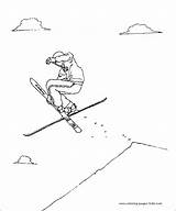 Skiing color Page  Coloring Pages For Kids Sports coloring sketch template