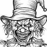 Scary Clown Coloring Pages  Free & Printable sketch template